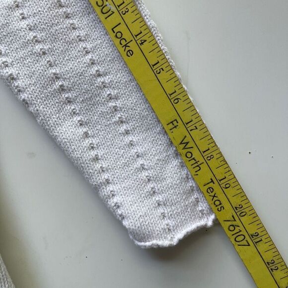 Liz‎ Wear, Cream Cable Knit Mock Turtle Sweater - Picture 4 of 10